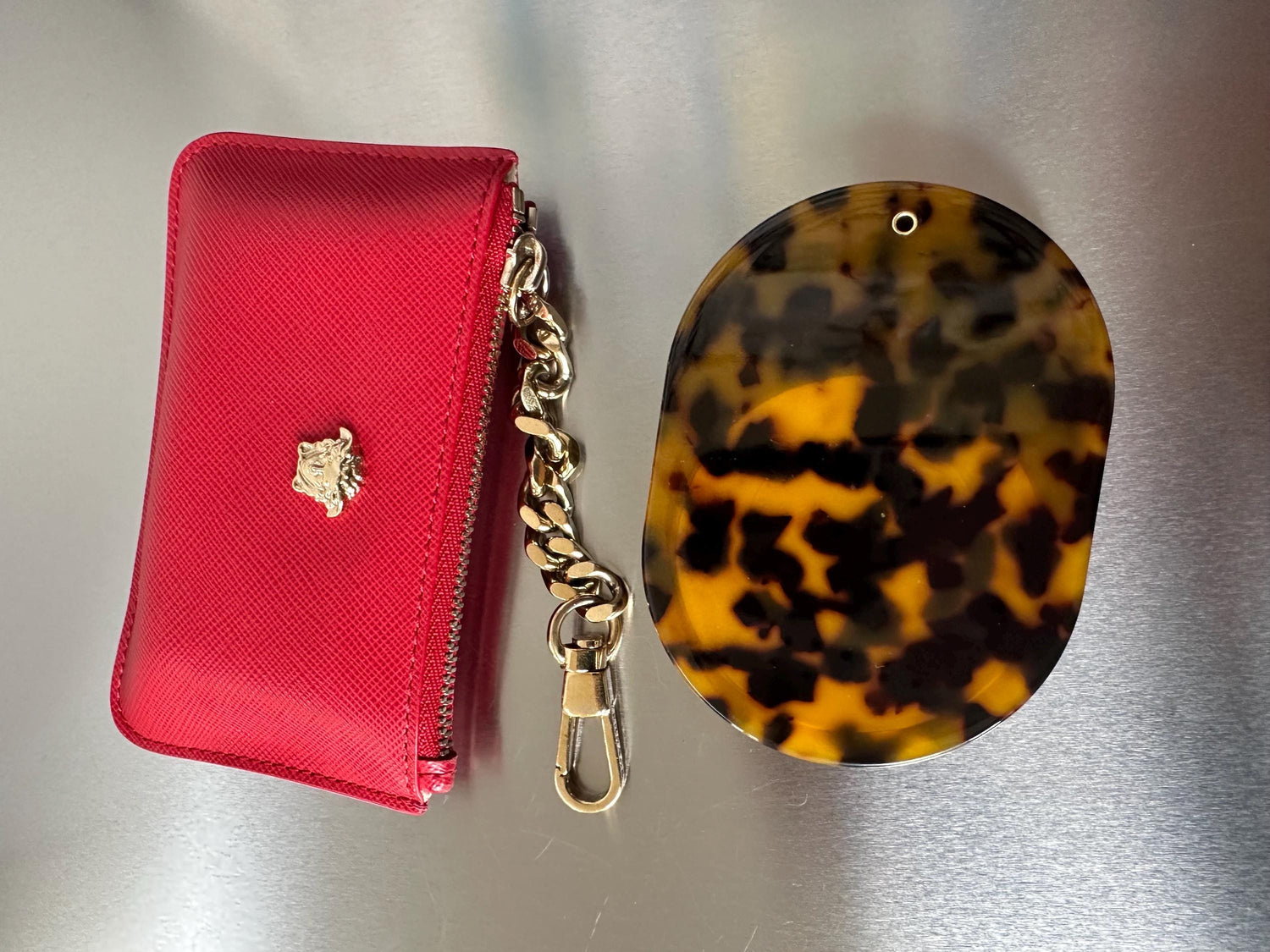 Tortoise Mirror and Comb Compact Set, Tortoise Folding Comb and Mirror, Pocket Mirror and Comb For Her, Handheld Mirror and Comb.