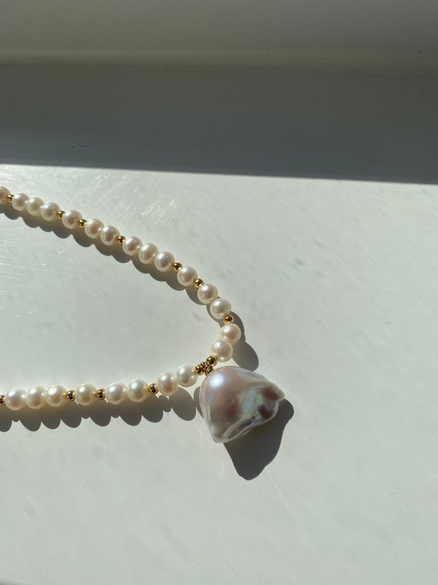 Baroque Pearl With Freshwater Necklace for Her, High Quality Baroque Pearl Necklace, High Lustre Pearl Necklace, Wedding Gift eVE United Kingdom