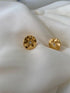 Cute Charm Button Stud Earring, Classic Versatile Star Stud Earring, Bling Zircon Circle Stud Earring, 18K Gold, Perfect for Everyday Wear