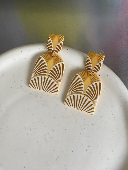 Acrylic Square Leaf Dangle Earrings, Large Brown leaves Acrylic Drop Earrings, Summer Beach Wear Earrings, Chunky Leaf Pattern Art Earrings