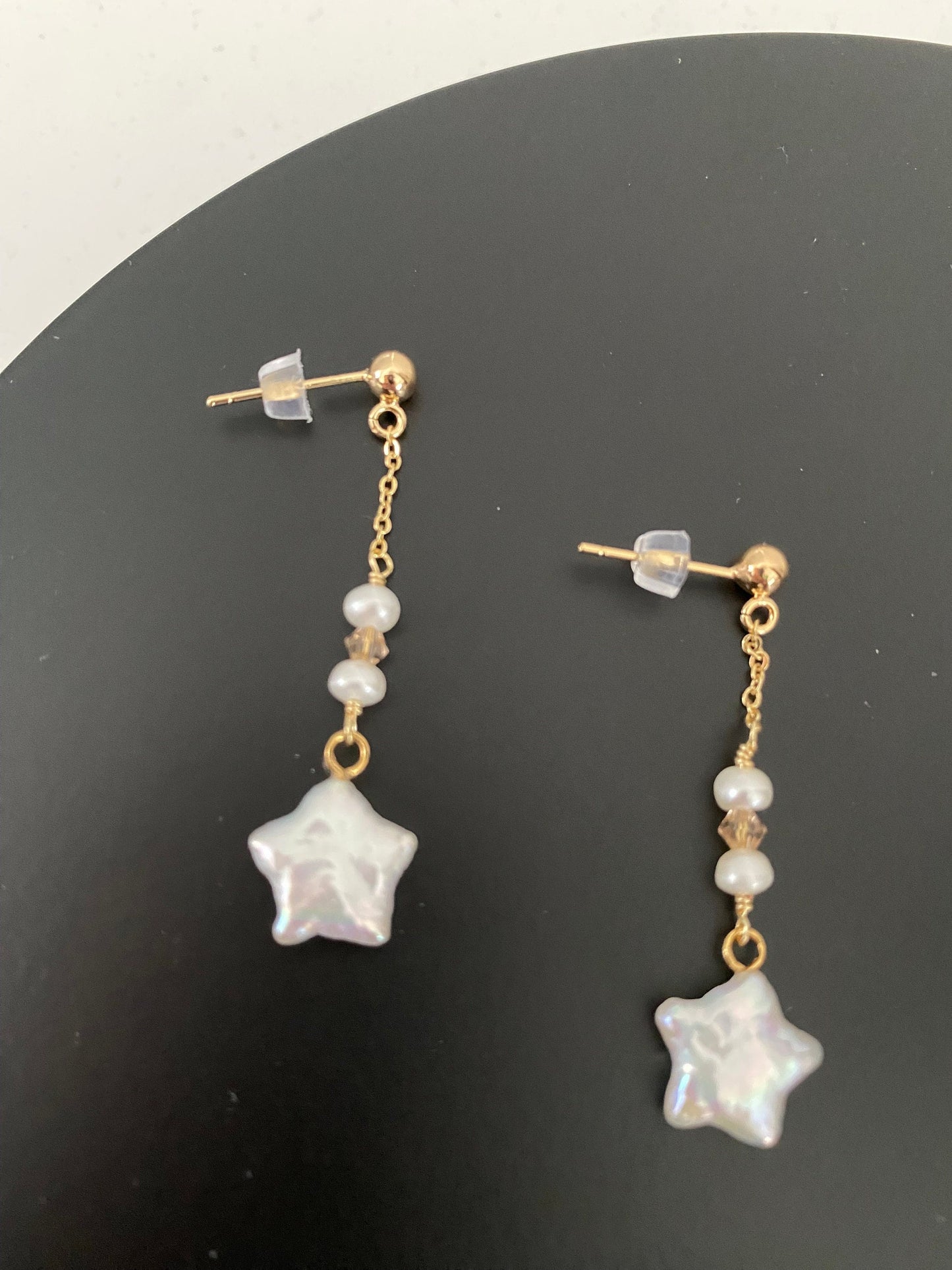 Celestial Star Pearl Tassel Earrings for Women - Handcrafted Statement Jewellery