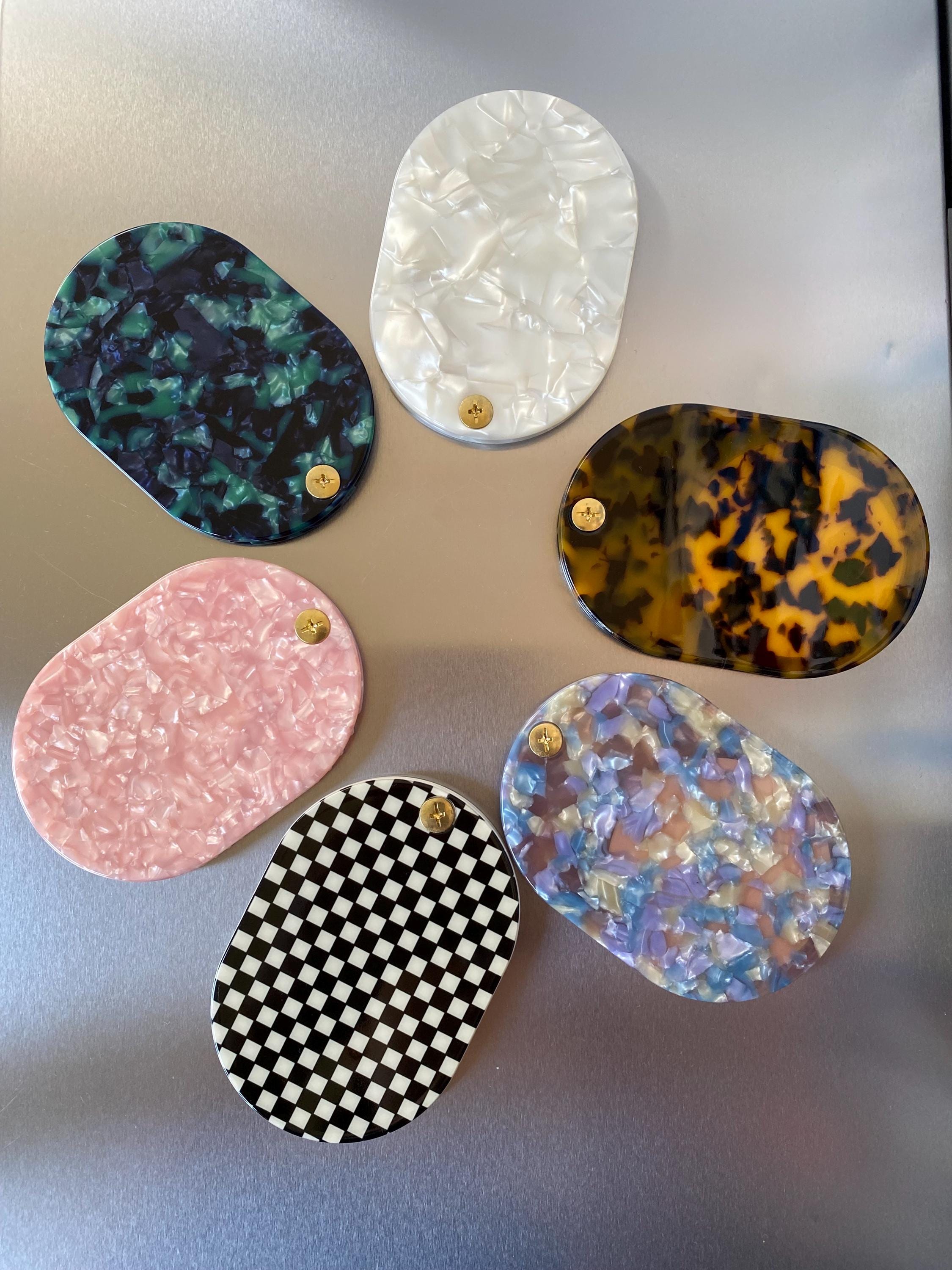 Colourful Pocket Mirror and Comb Set, Lightweight Hand Mirror Comb, Compact Mirror. Makeup Mirror for Bag, Bridesmaid Gift Ideas